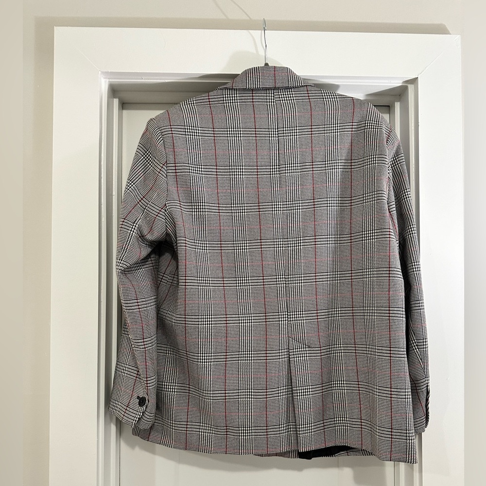 Zara Basic Collection Houndstooth Plaid Oversized… - image 3